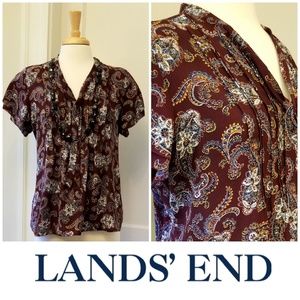 Lands' End paisley blouse
